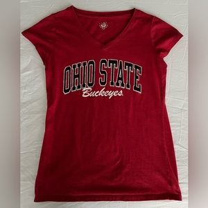 Ohio State Buckeyes Red Cap Sleeve T-Shirt | Size M